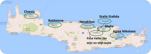 Kreta Highlights beschreven op de diverse Kreta pagina's